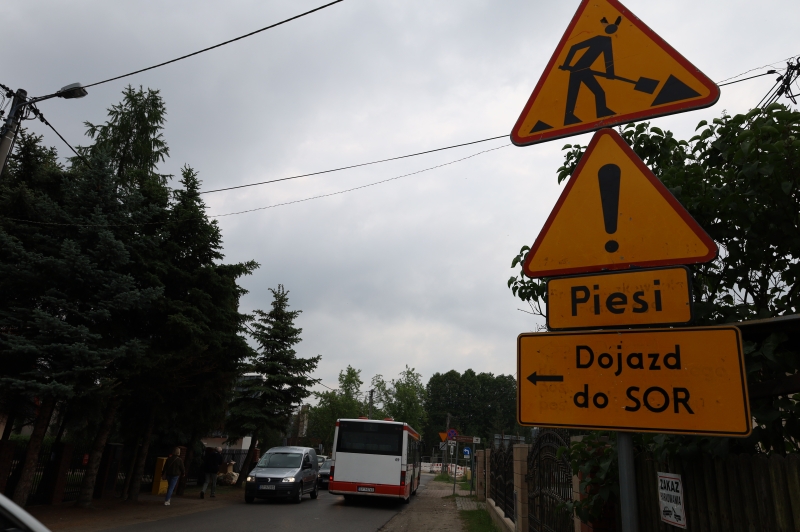 Ulica Wschodnia  przy szpitalu w coraz gorszym stanie technicznym