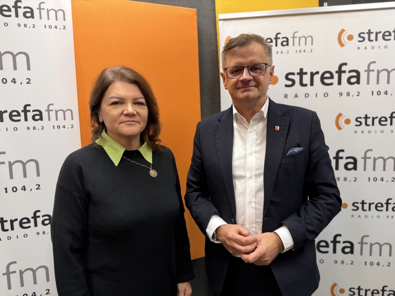 Dariusz Magacz - Wójt Gminy Moszczenica i Iwona Jarosińska - Przewodnicząca Rady Gminy